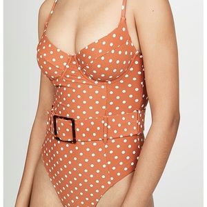 NWOT We Wore What Danielle belted one piece swimsuit